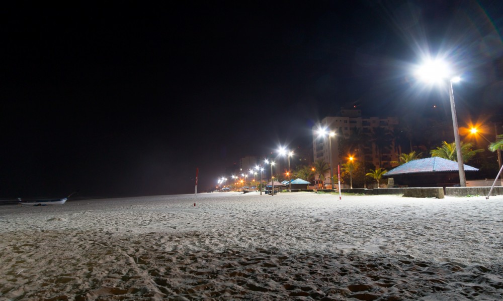 Iluminação da Orla da Praia de Mongaguá.