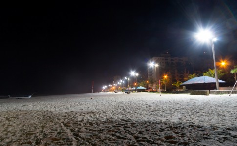 Iluminação da Orla da Praia de Mongaguá.